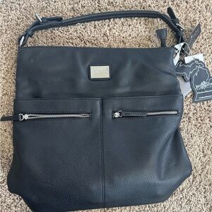 Black Leather Shoulder Bag
